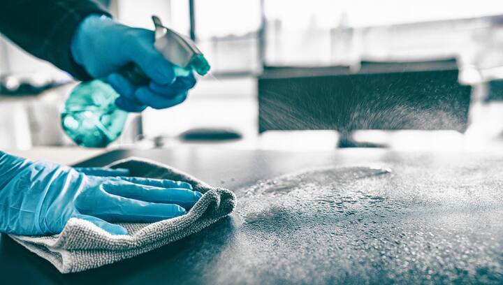 Professional sanitation is underway after smoke damage repair